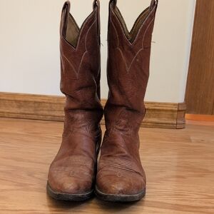 Tony Lama Brown Leather Cowboy Boots